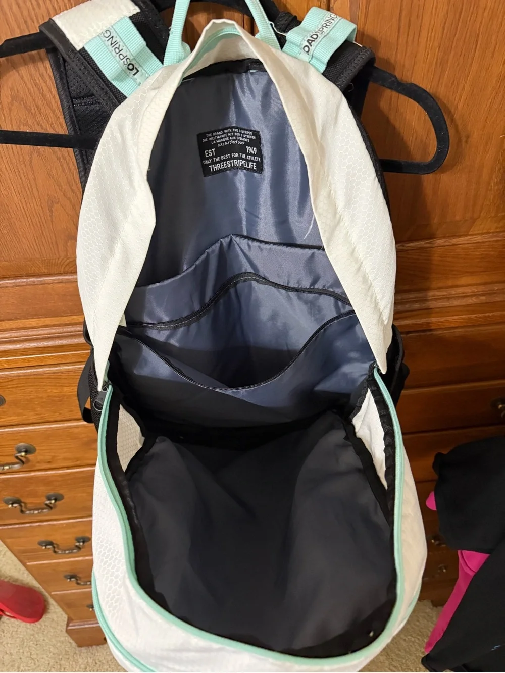 Used Adidas Prime V Backpack Brasilia Student Hustle Sport Classic 3S White